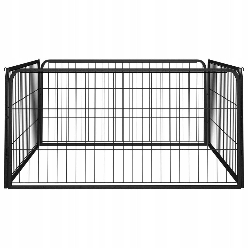 Playpen, 4 panels, black, 100x50 cm, steel Manufacturer code 171794