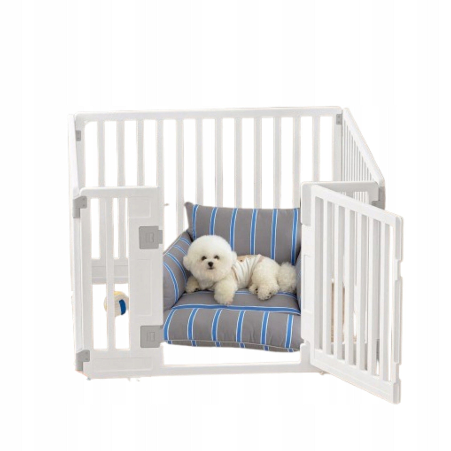 Playpen For Puppies Gupamiga Folding Runway With Doors White 89x89x58cm