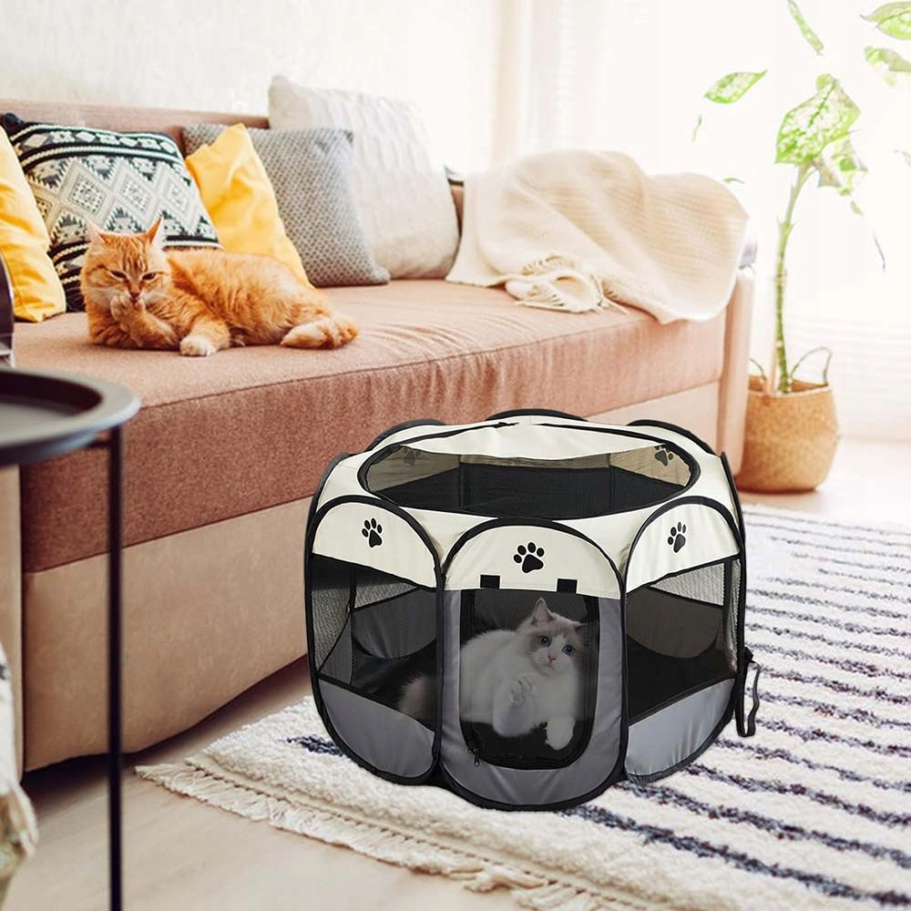 Playpen Portable Folding Dog Breathable Cat Animal Bed 91X91X58cm Product height 58 cm
