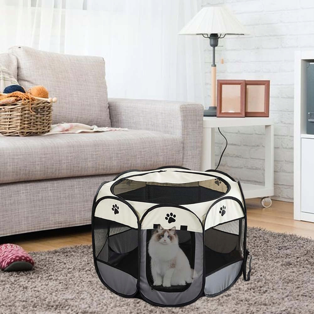 Playpen Portable Folding Dog Breathable Cat Animal Bed 91X91X58cm Product width 90 cm