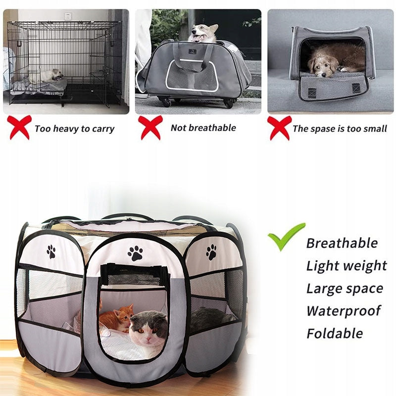Playpen bed cat dog cage 81x81x58 transporter folding dog house Product height 60 cm