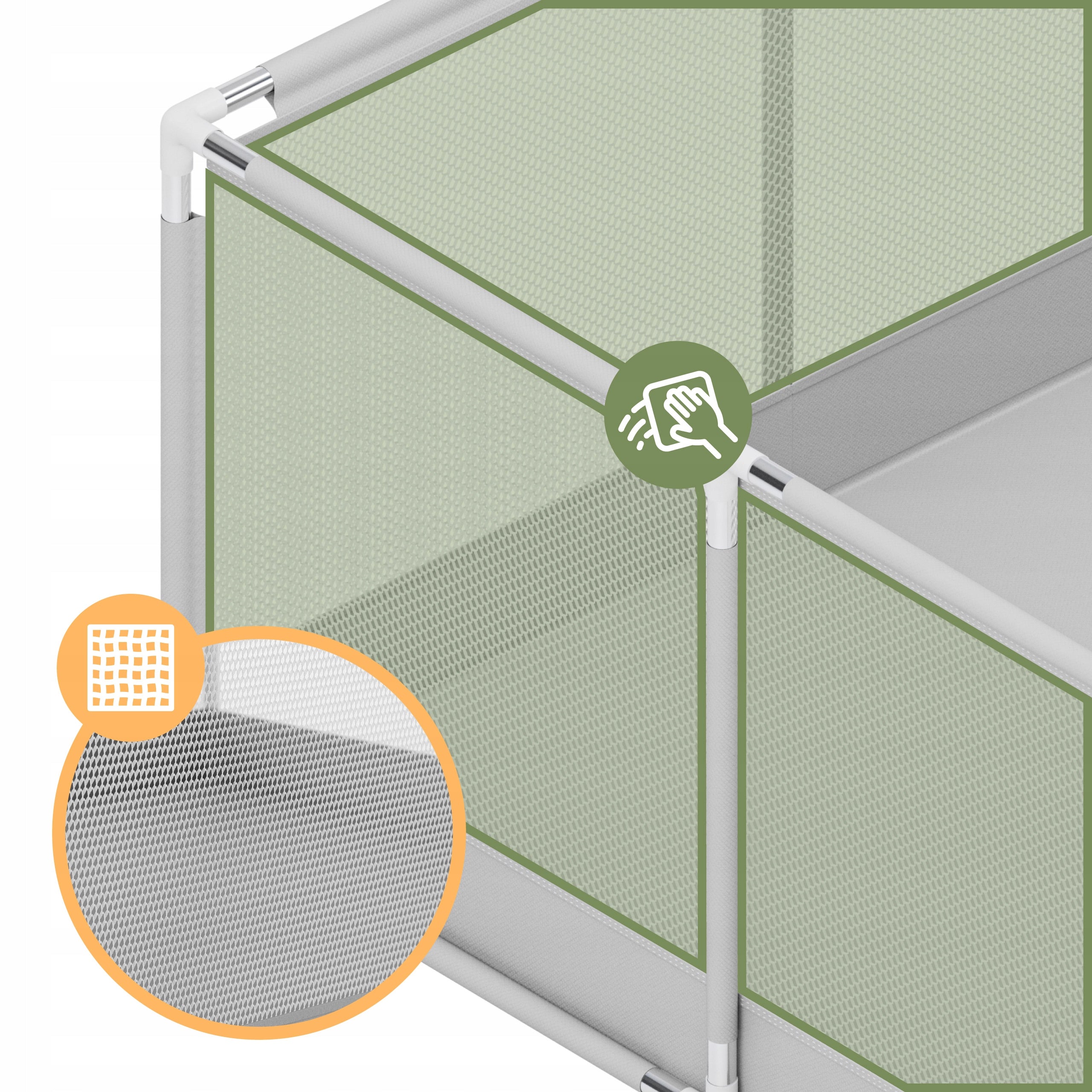 Playpen for children TULANO dry pool for children square toys grey 120x180 Manufacturer code TN-COZY 22 GREY