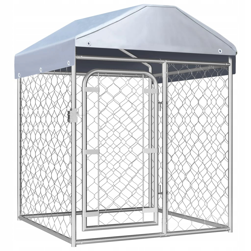 Playpen for dog with roof, 100 x 100 x 125 cm Length 100 cm