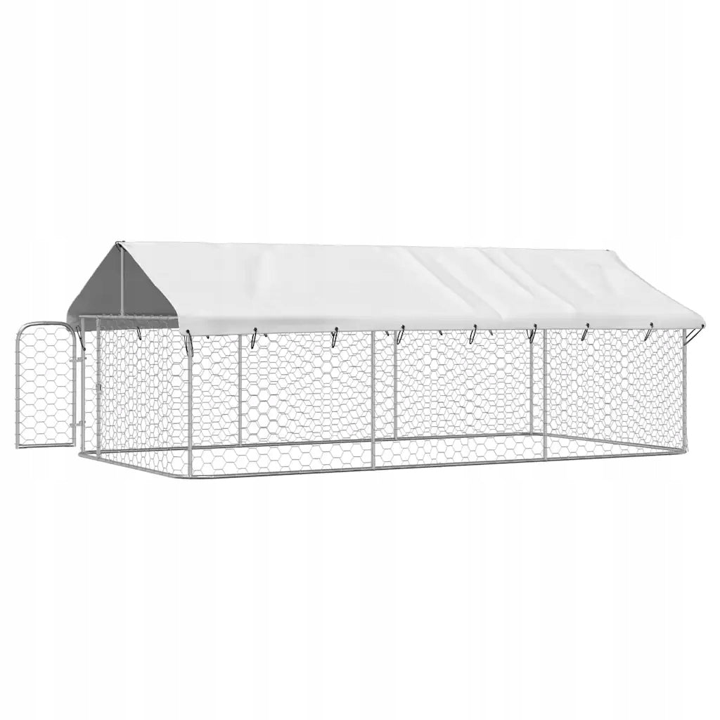 Playpen for dog with roof, 400 x 200 x 150 cm Material of manufacture metal