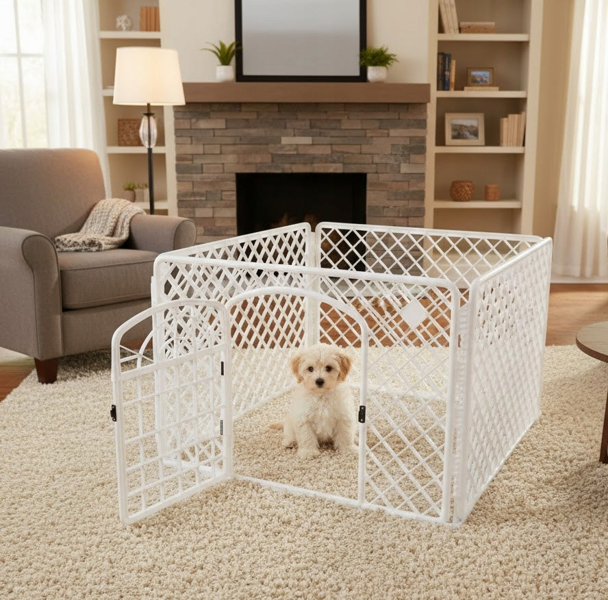Playpen for puppies Dog enclosure WHITE (I220) Kind playpen