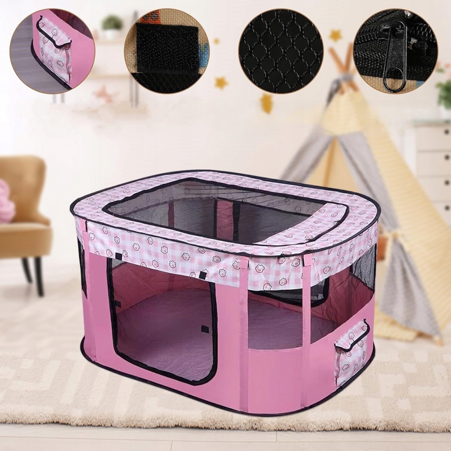 Playpen for puppies folding 70x55x40 cm EUBSWA Brand no brand