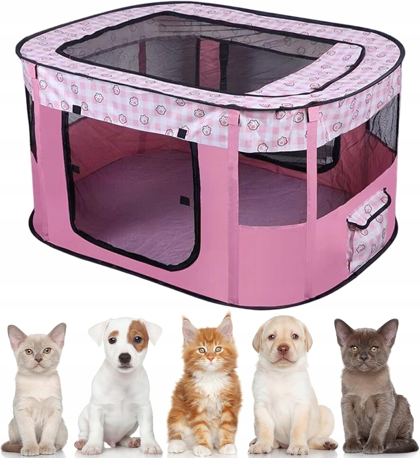 Playpen for puppies folding 70x55x40 cm EUBSWA