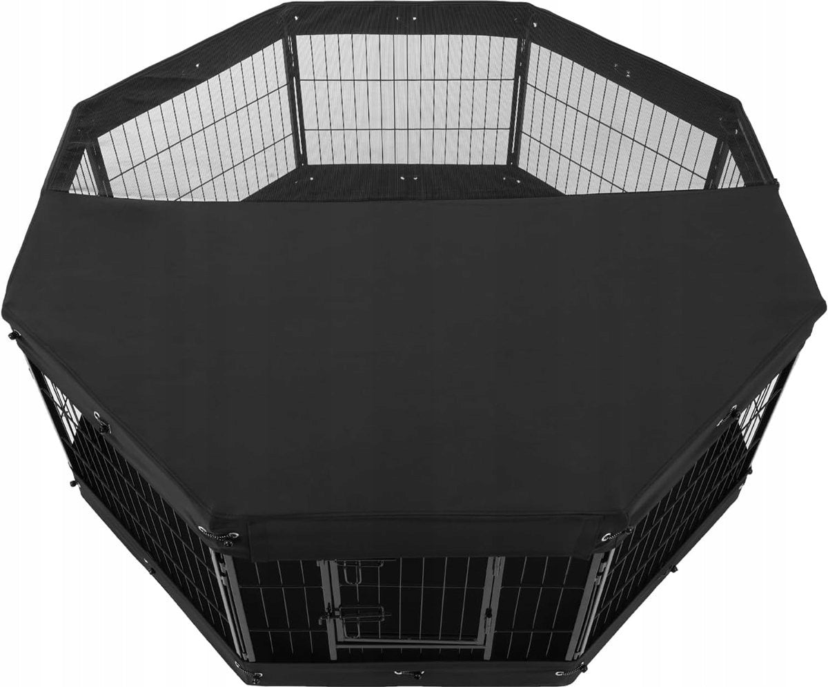 Playpen for puppies with 8 panels - Steel - 60 x Ø 210 Brand no brand