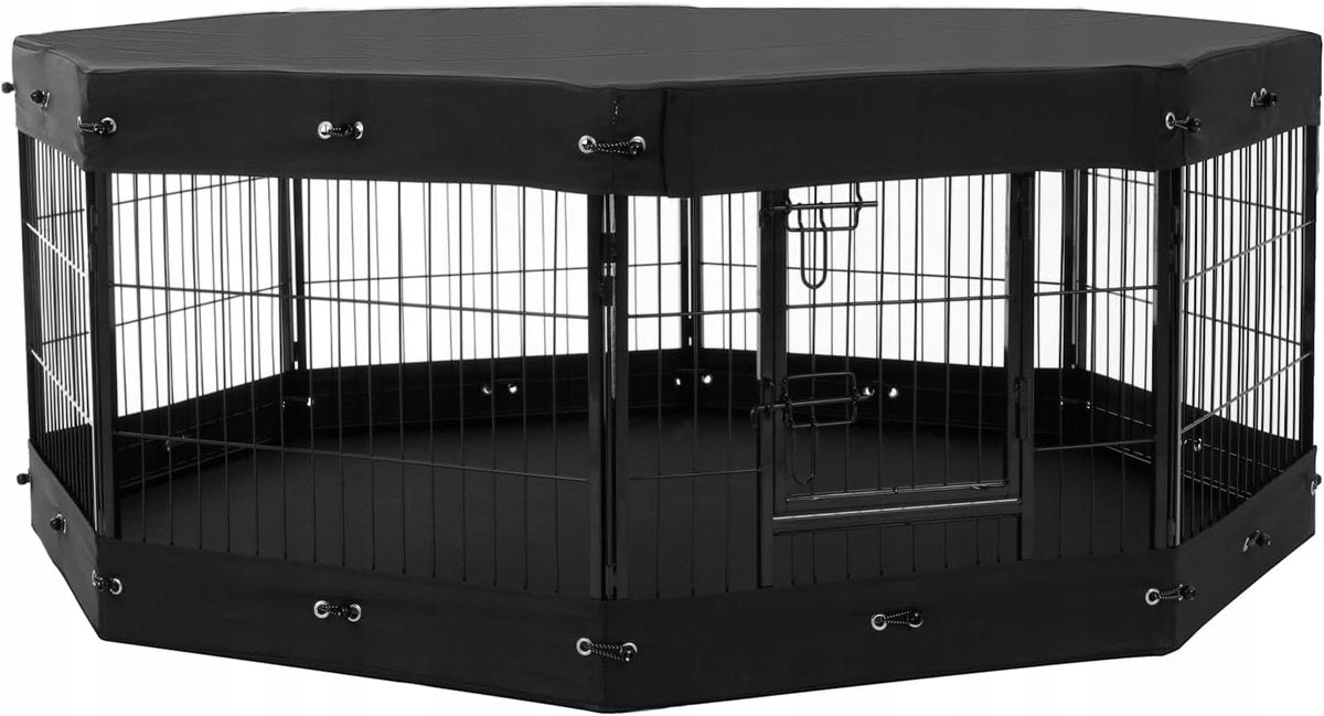 Playpen for puppies with 8 panels - Steel - 60 x Ø 210 Packaging status original