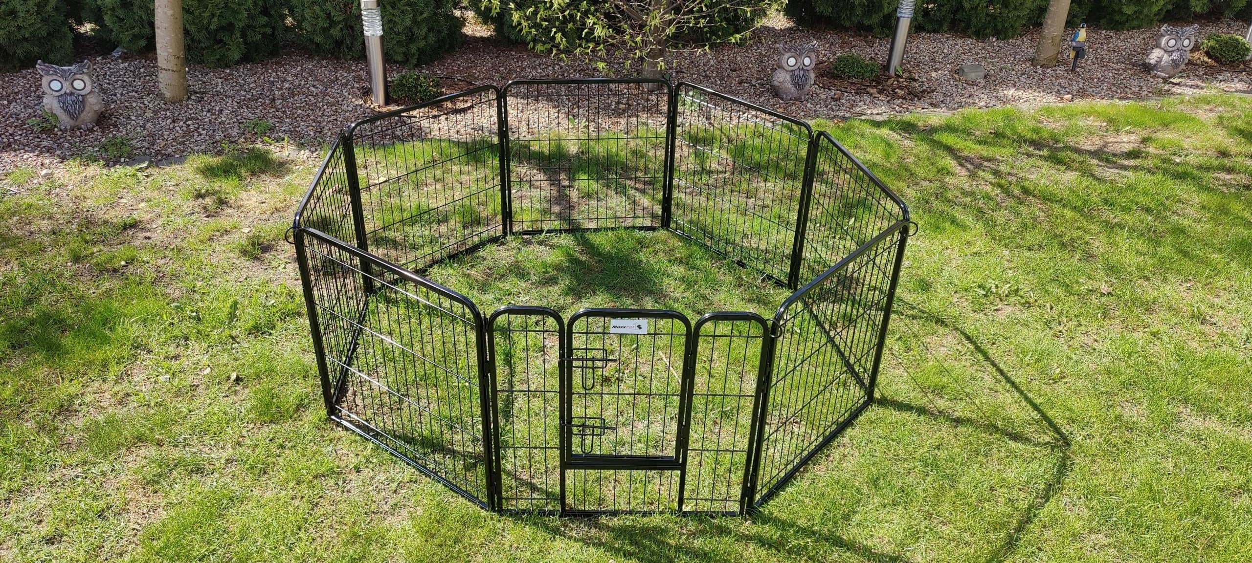 Playpen for puppies with 8 panels - Steel - 60 x Ø 210 Product width 210 cm