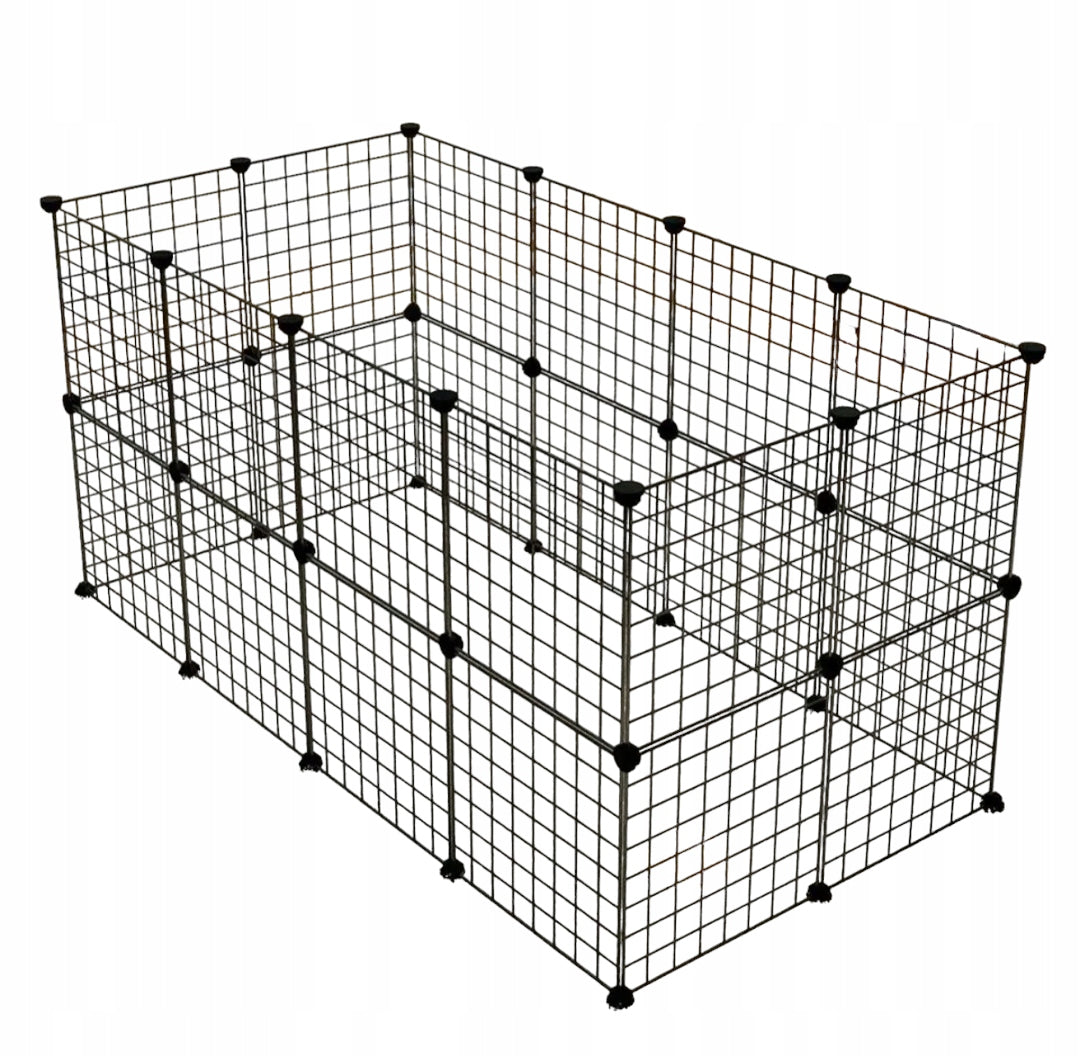 Playpen large modular bunk cage 24 panels 30 cm
