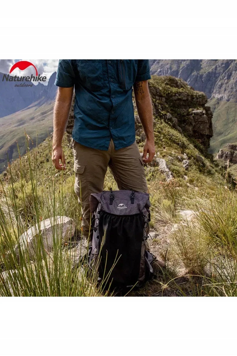 Turistinė kuprinė Naturehike Rock 40l+5l, juodas