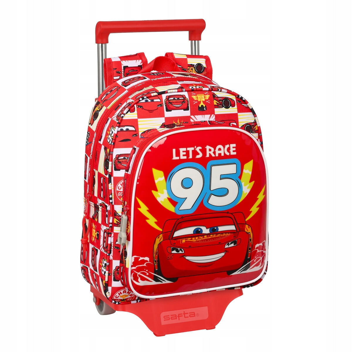 Rucksack mit Rollen Cars Let's Race, rot, 27 x 33 x 10 cm 