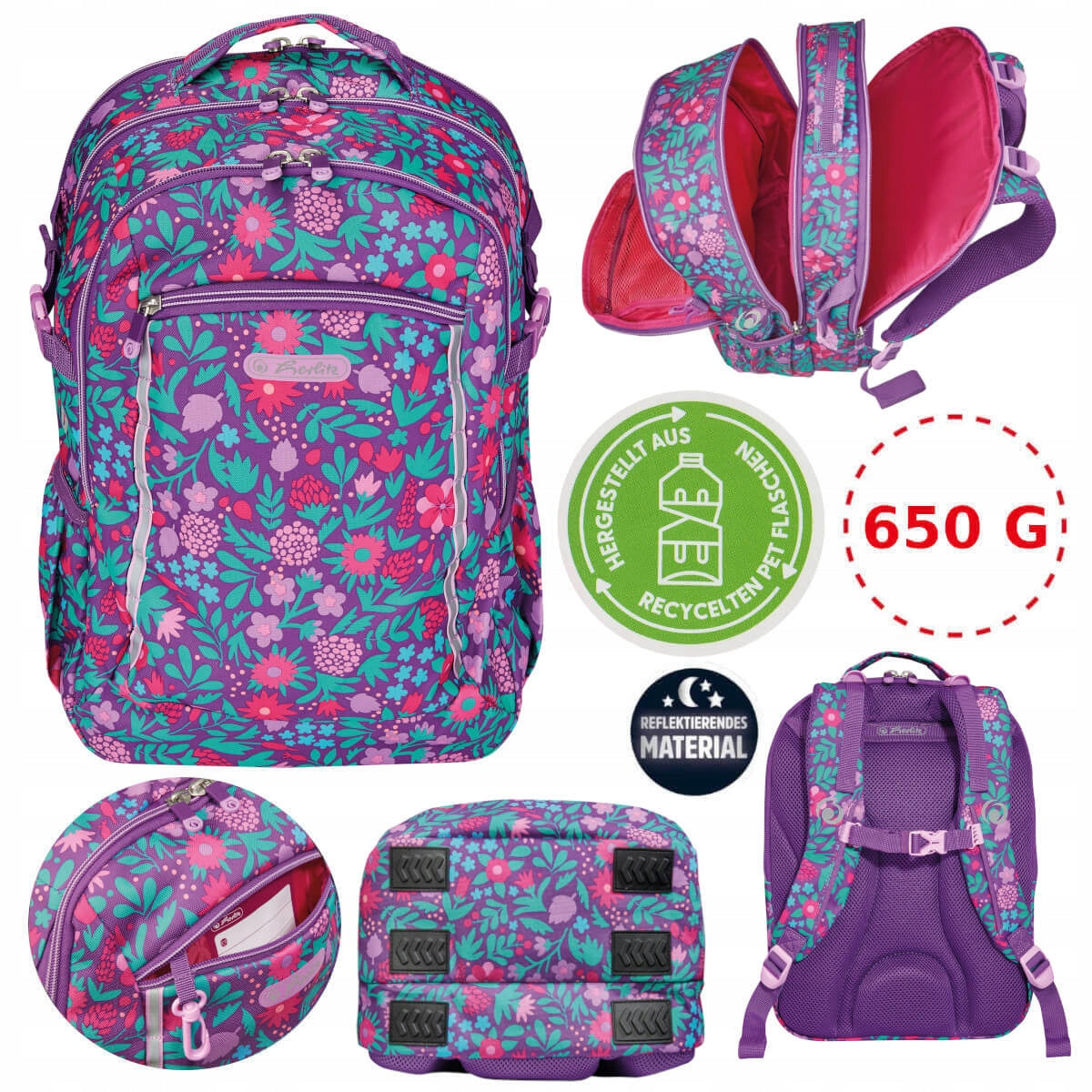 Herlitz Schulranzen ULTIMATE / Blumen 