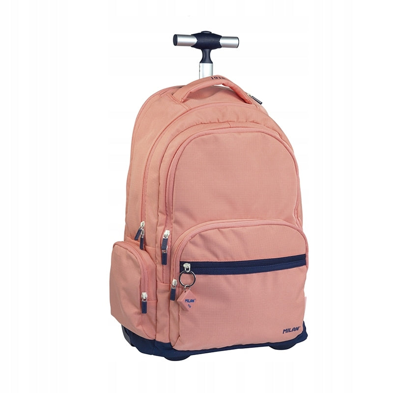 Schulrucksack mit Rollen Milan, rosa 
