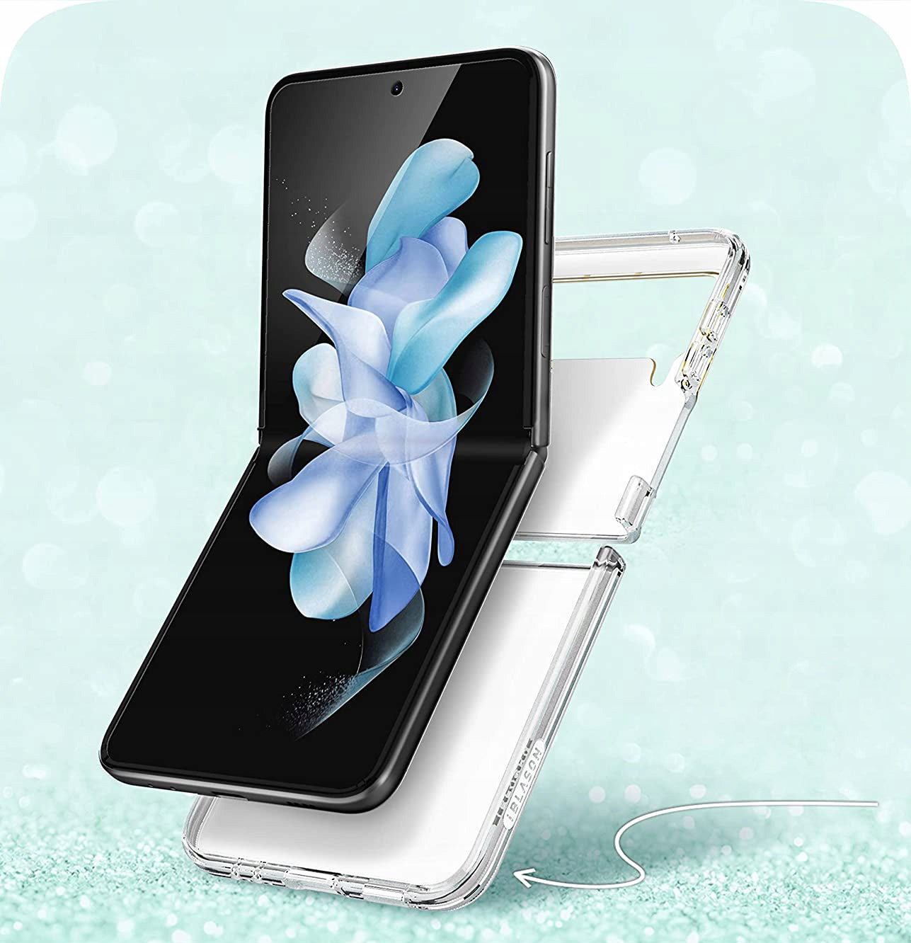 Supcase Cosmo Galaxy Z Flip 4 Marble Blue