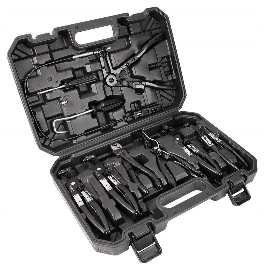Pliers for clamps, set of 9 pcs. Kind set