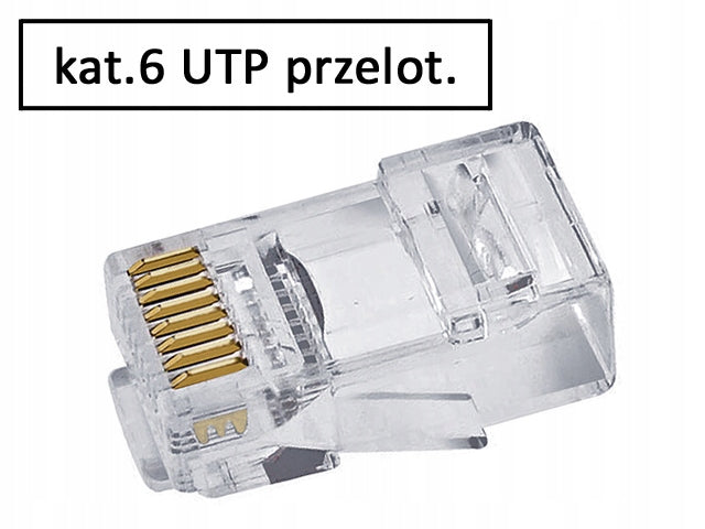 Plug RJ45/8P8C cat.6 UTP twisted pair wire/link AWG24-26 through 10pcs