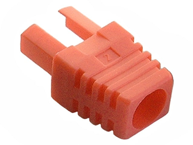 Plug deflector cover RJ45/8P8C inner red-orange 100pcs