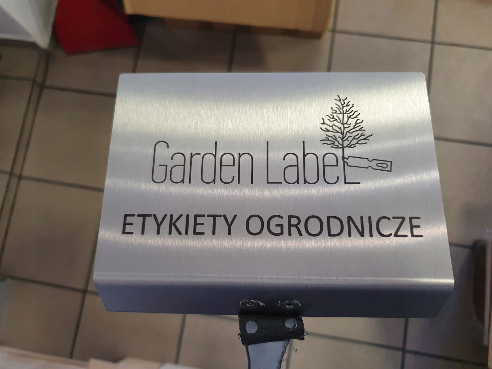 Plug-in garden plate/marker, stainless steel, (155x105x450mm) - without graw Manufacturer code 5906792145583