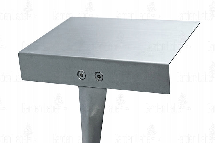 Plug-in garden plate/marker, stainless steel, (155x105x450mm) - without graw Number of pieces 1 pcs