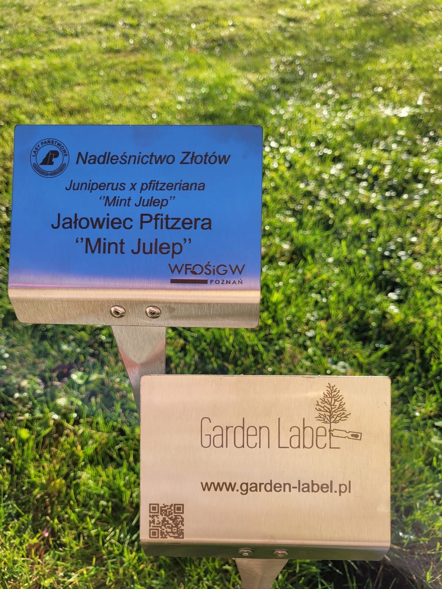Pluggable garden plaque, stainless steel, ENGRAVING, 155x105x450, MANUFACTURER