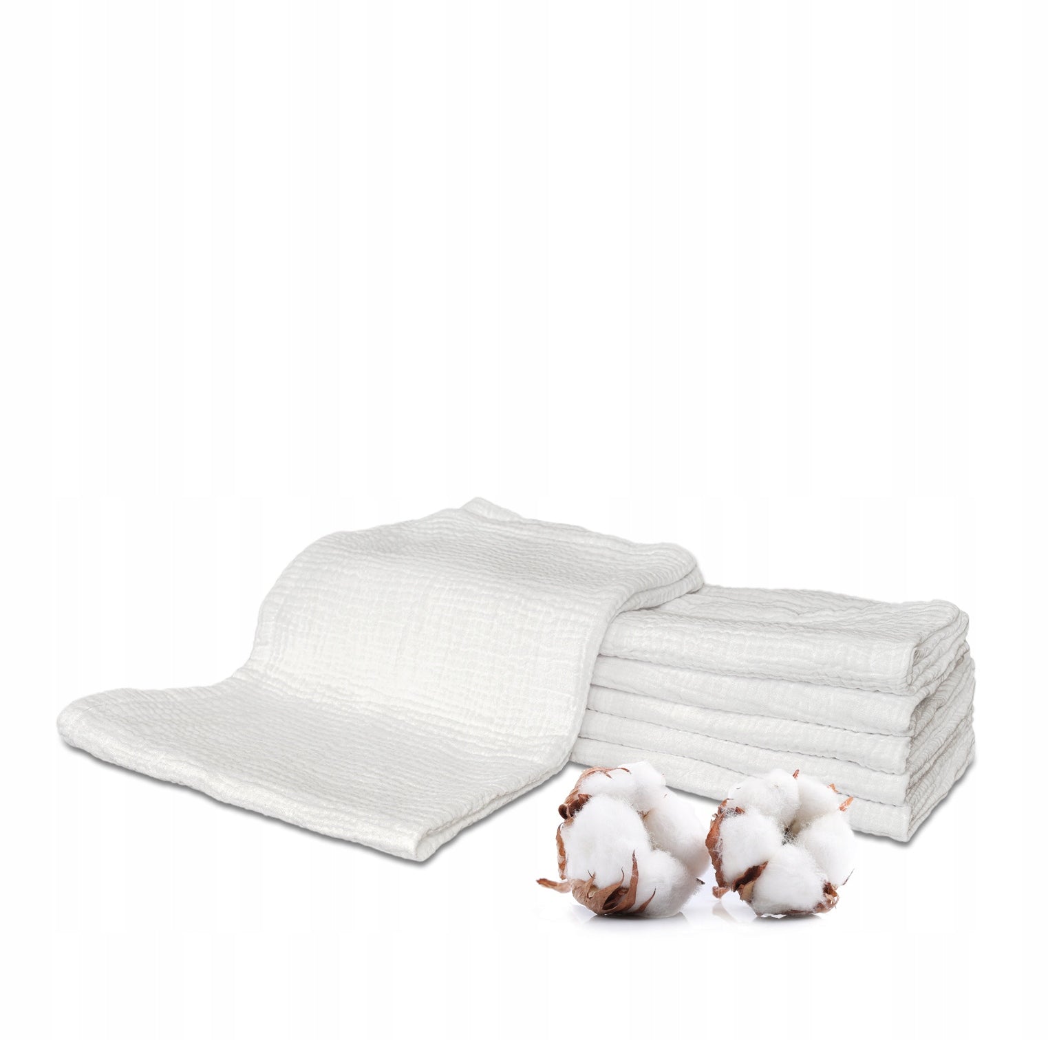 Plumeri Muslin Diapers White 5 pcs. 70x70 cm