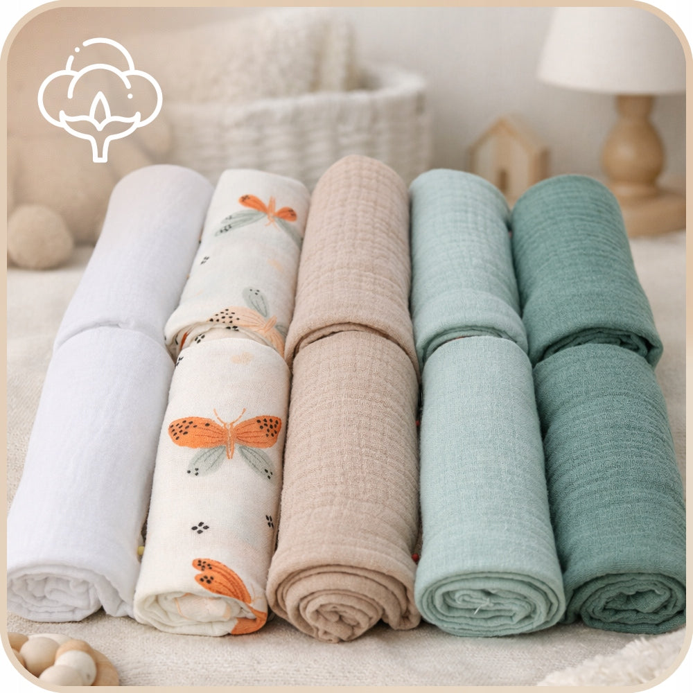Plumeri Muslin diapers color set 10 pcs. 50x30 cm Manufacturer code 5906657531674