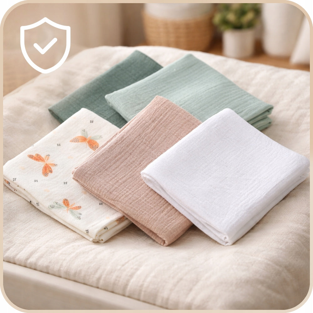 Plumeri Muslin diapers color set 10 pcs. 50x30 cm Packaging status original