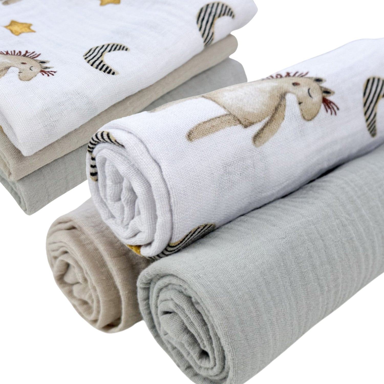 Plumeri Muslin diapers color set 3 pcs. 70x70 cm