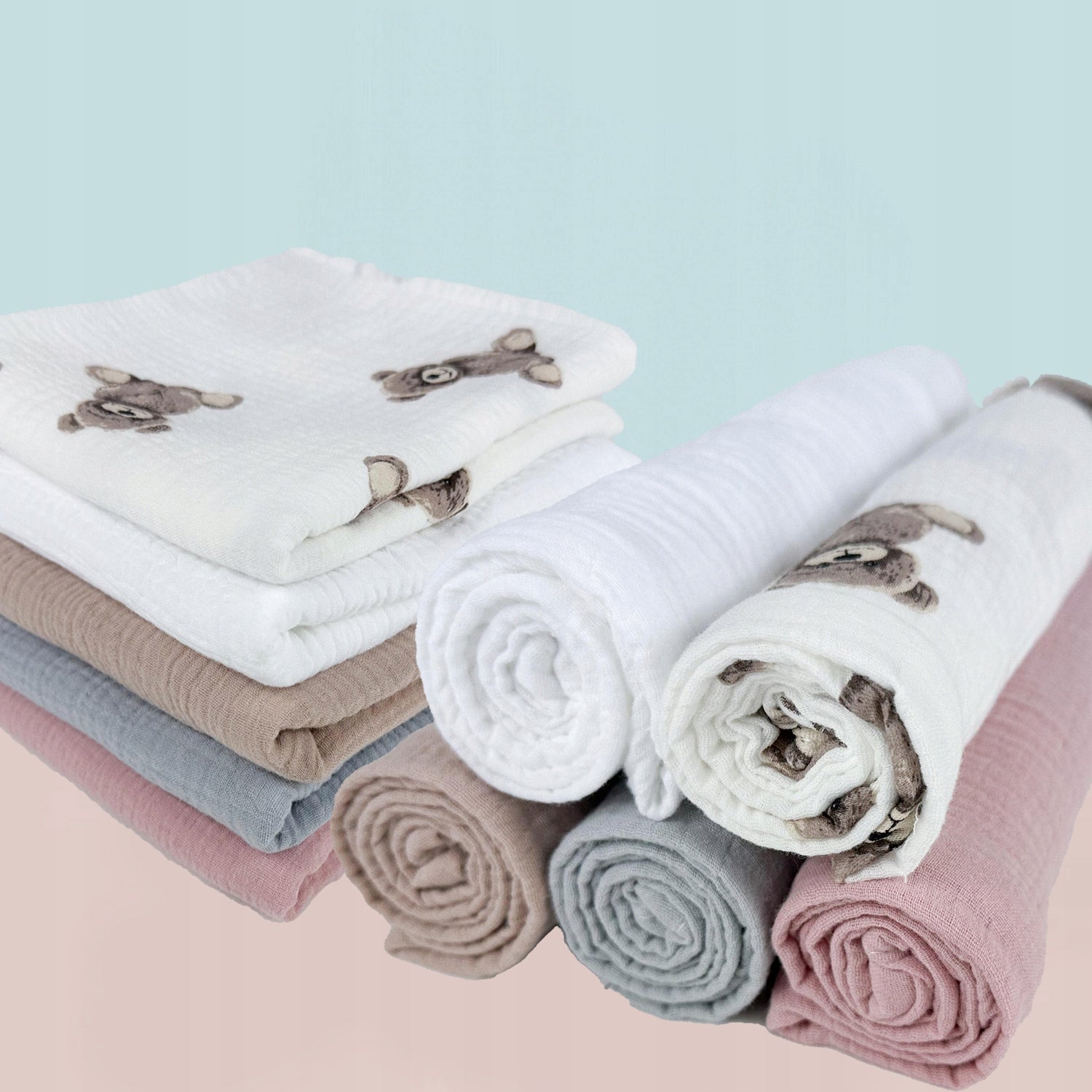 Plumeri Muslin diapers color set 5 pcs. 70x70 cm EAN (GTIN) 5906657530356