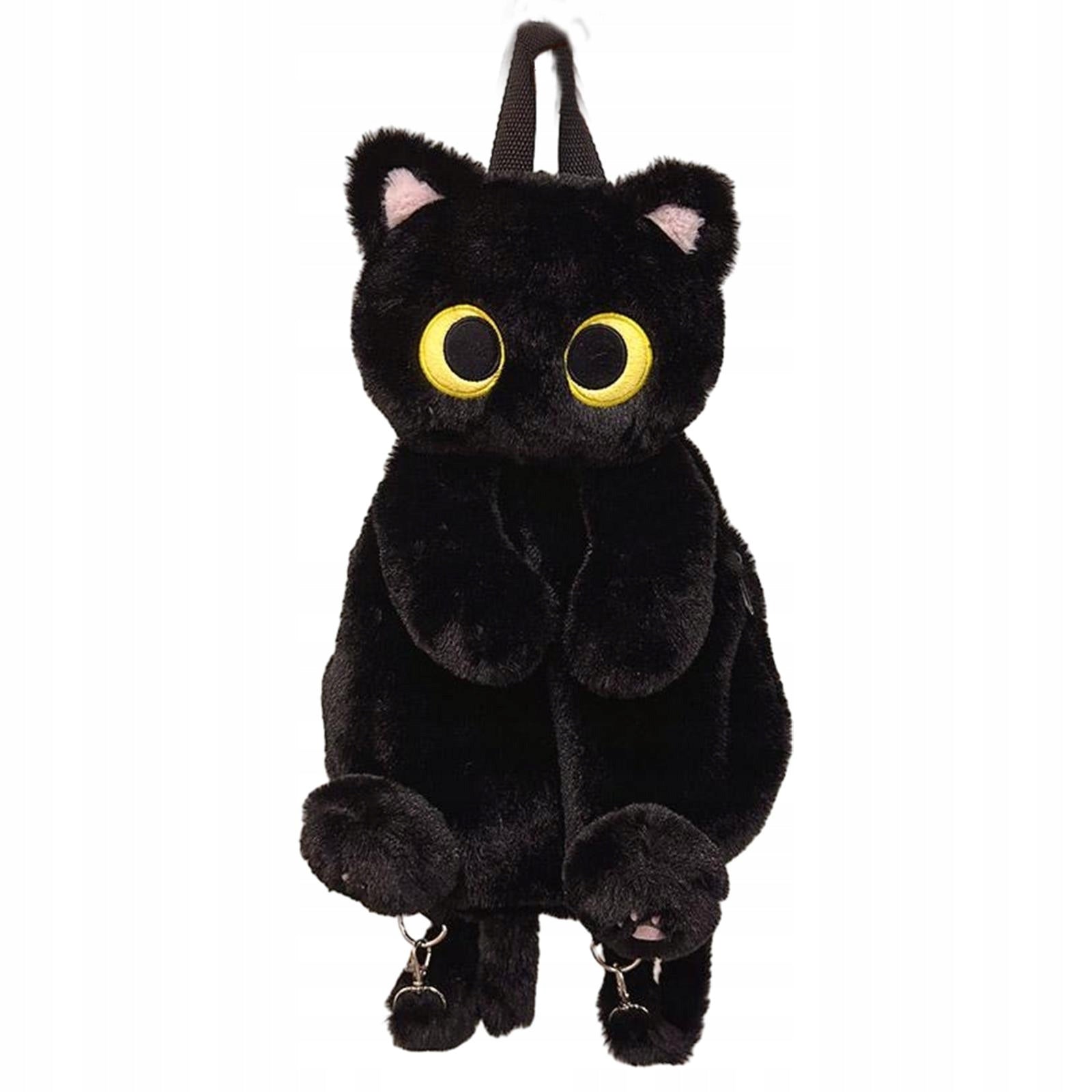 Plush Animal Cat Backpack Soft with Adjustable Straps Stylish Casual black Manufacturer code 14071067260