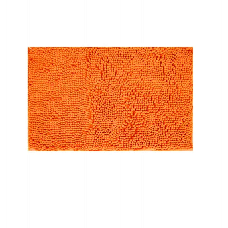 Plush Bathroom Rugs Orange Absorbent Non-Slip