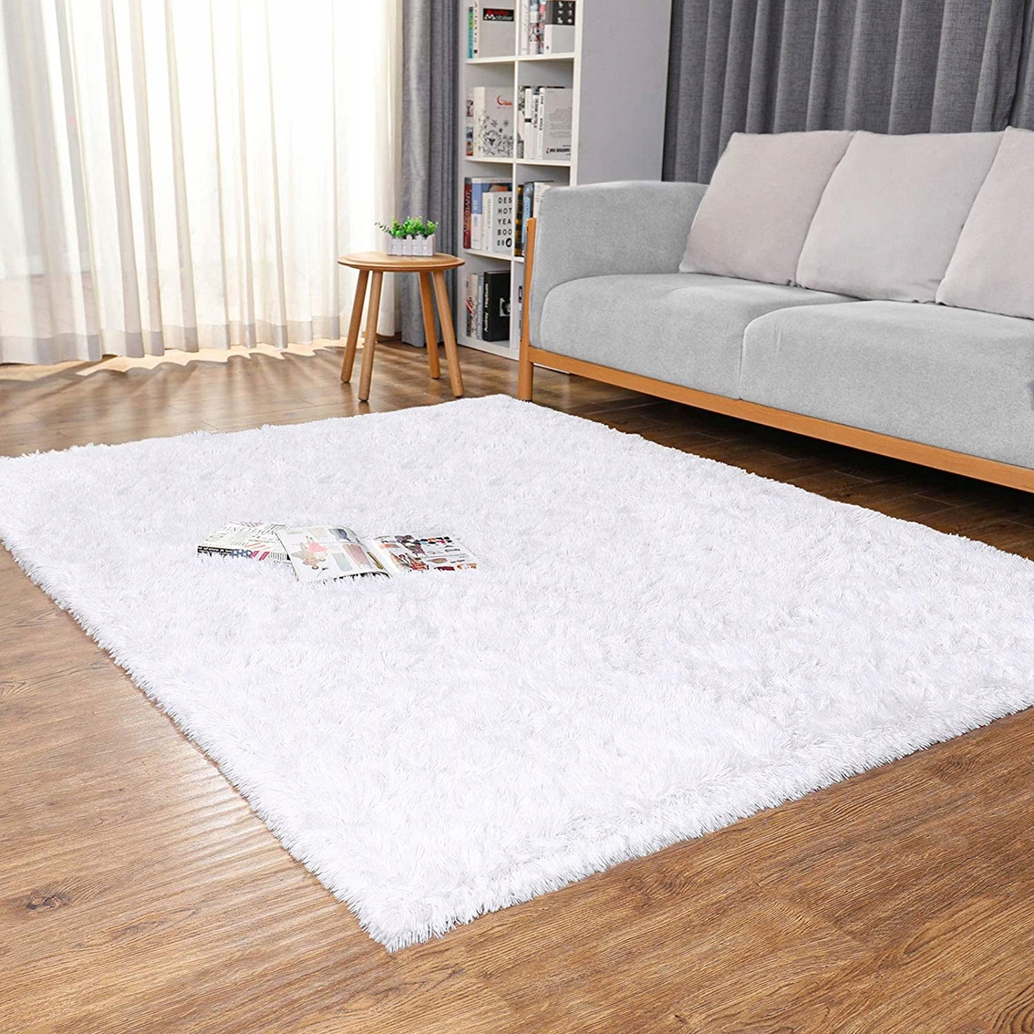 Plush Shaggy Rug Fluffy For Living Room Soft 140x200 Rectangle Fur Product width 140 cm
