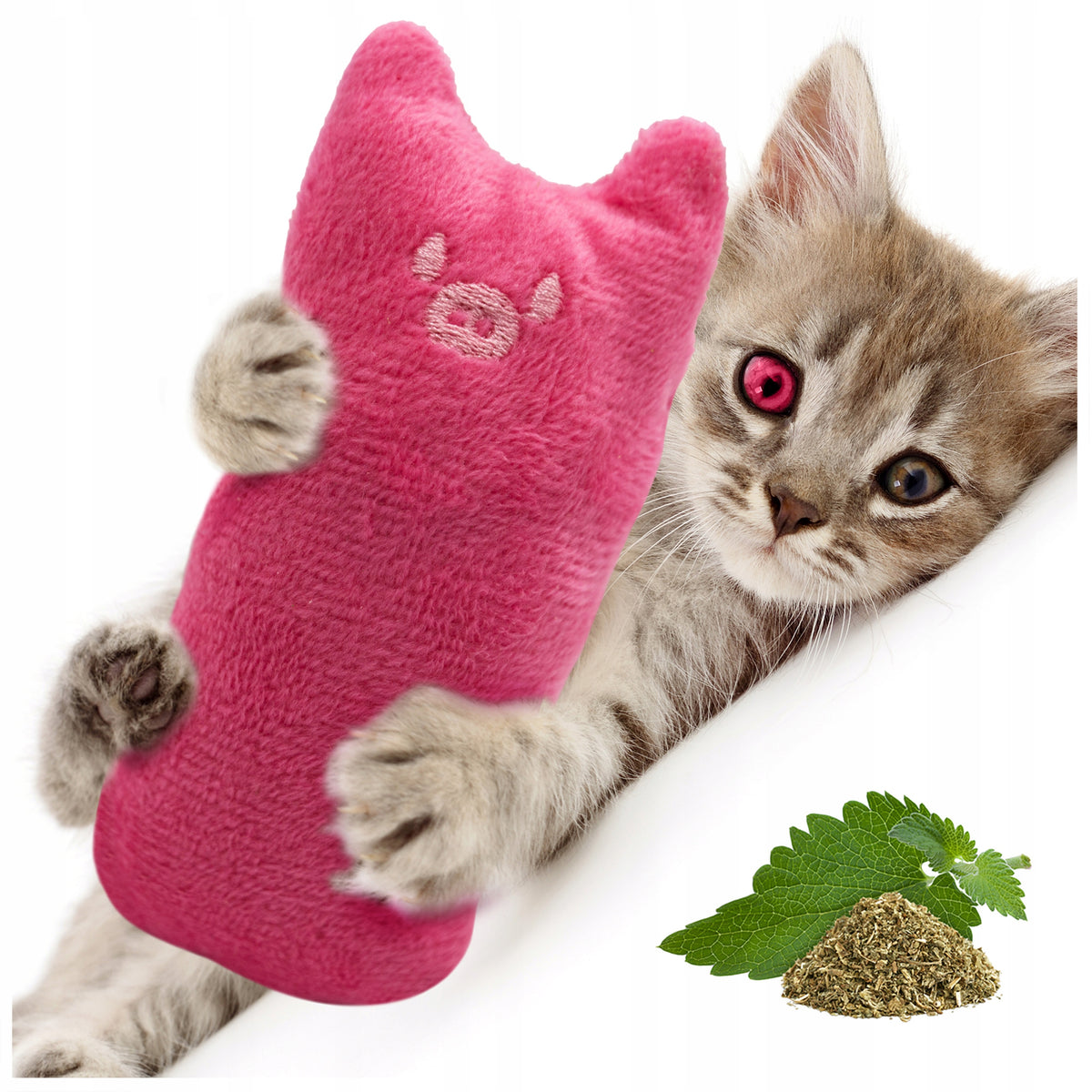 Plush Toy for Cat PINK CATnip BEAR INTERACTIVE CUDDLY