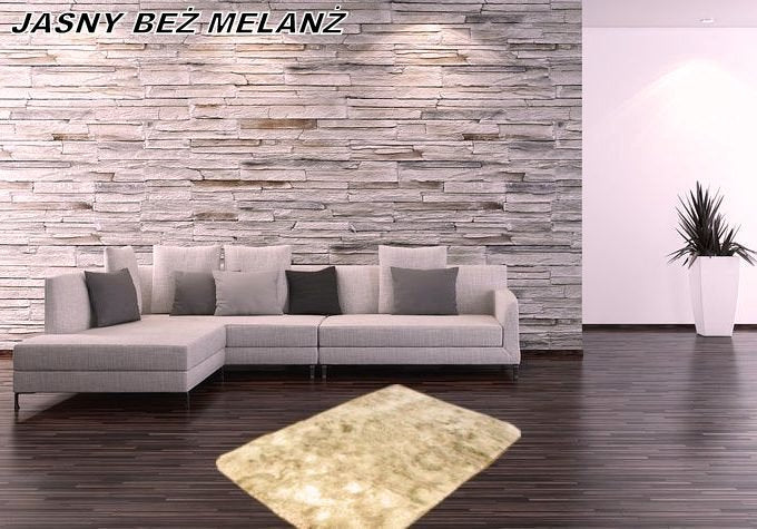 Plush carpet 100x150 cm beige light melange EAN (GTIN) 5906400930242