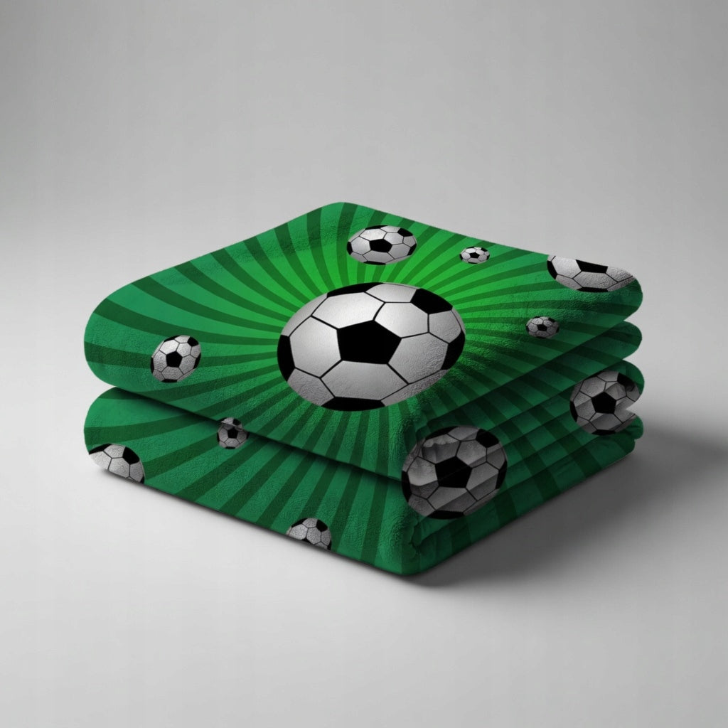 Plush football blanket 150x200cm ideal as a gift for a football fan