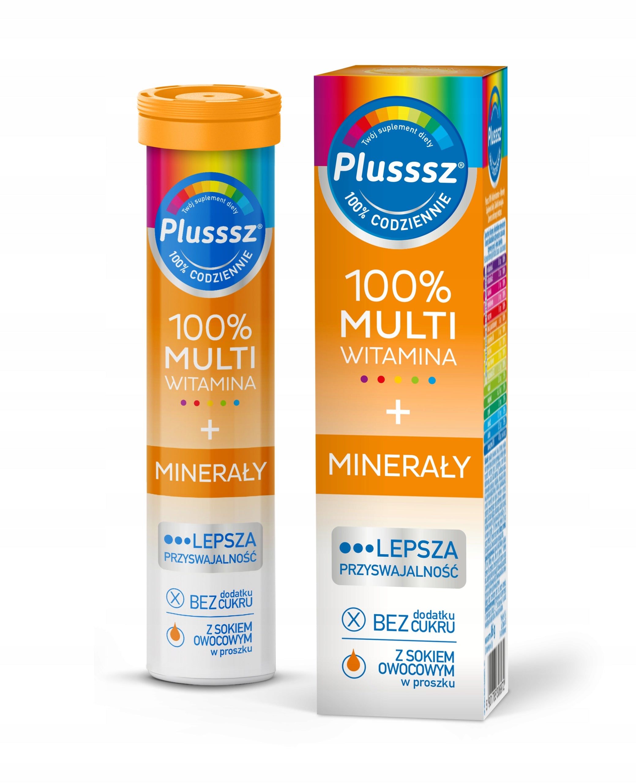 Plusssz 100% Multivitamin + Minerals 20 Effervescent Tablets Supplements