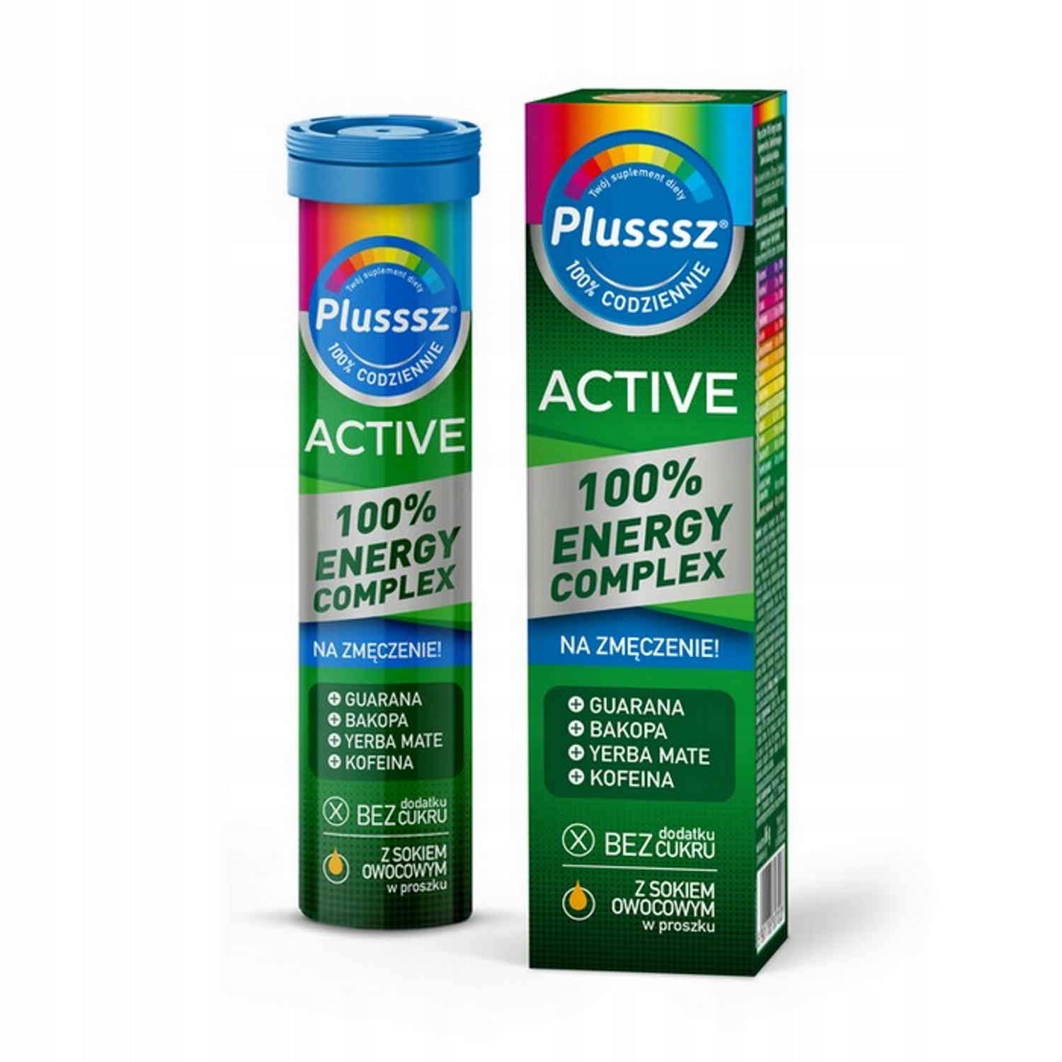 Plusssz Dietary supplement active 100 % energy complex 20 effervescent tablets