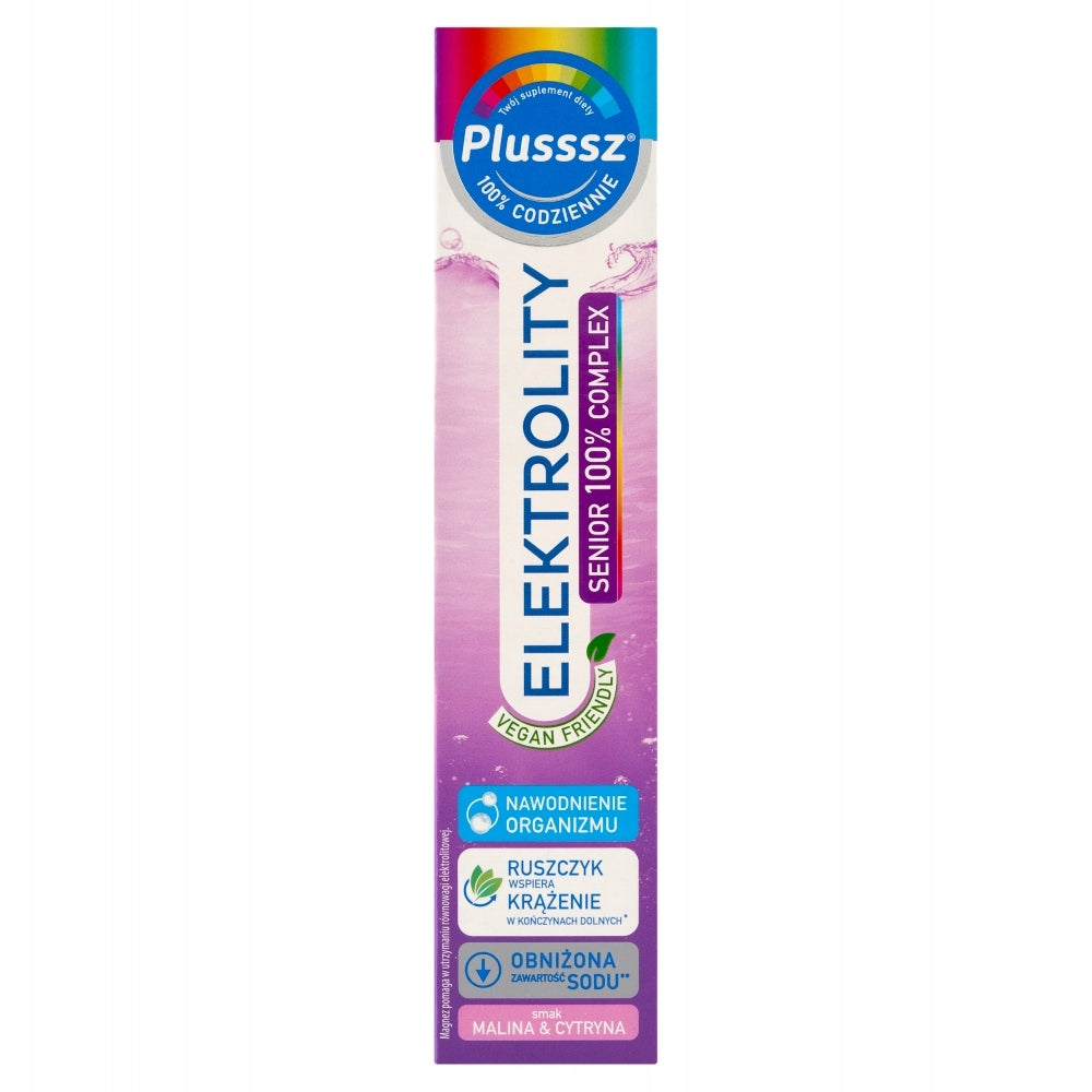 Plusssz Dietary supplement electrolytes senior 100% complex 24 effervescent tablet Manufacturer code 5901785309256
