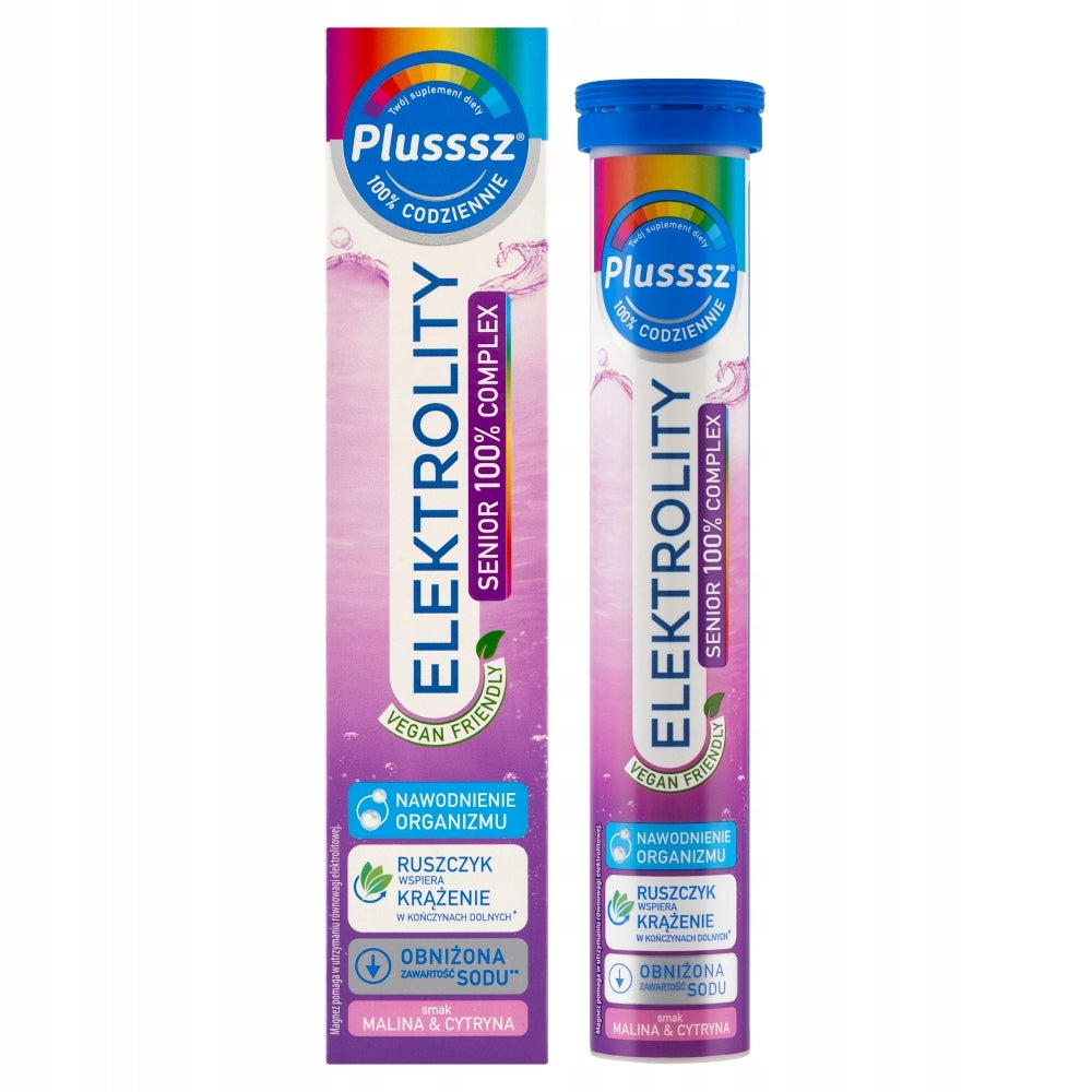 Plusssz Dietary supplement electrolytes senior 100% complex 24 effervescent tablet