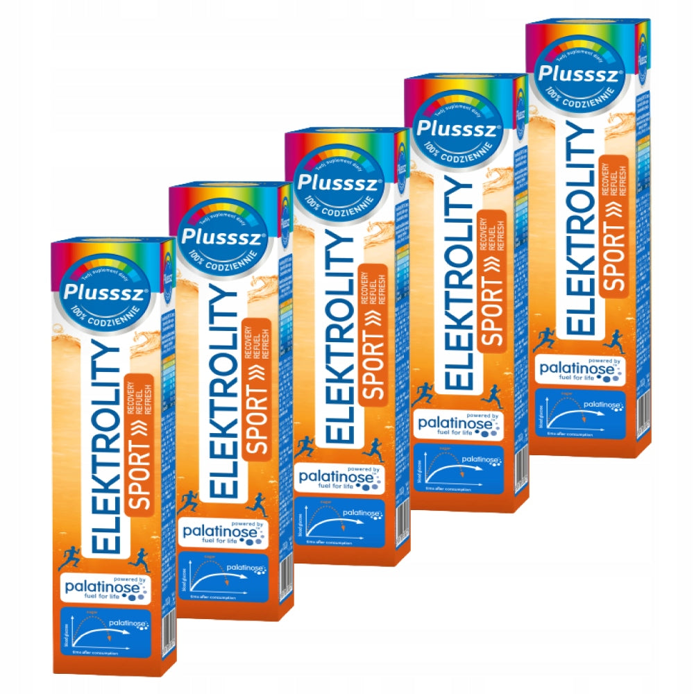 Plusssz Dietary supplement electrolytes sport 100% complex 24 effervescent tablets Brand Polski Lek