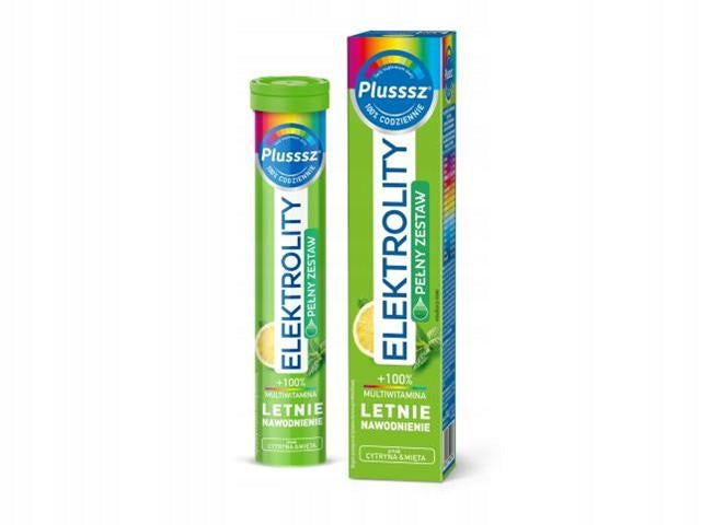 Plusssz Electrolytes + 100% Multivitamin Lemon & Mint 24 tablets