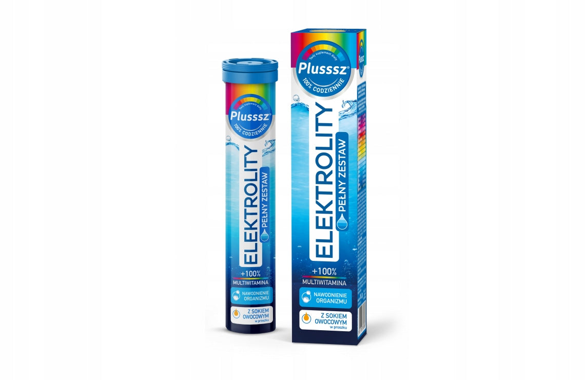 Plusssz Elektrolity+100% Multivitamin Supplement Diet 24 Effervescent Tablets Manufacturer code 5901785306989