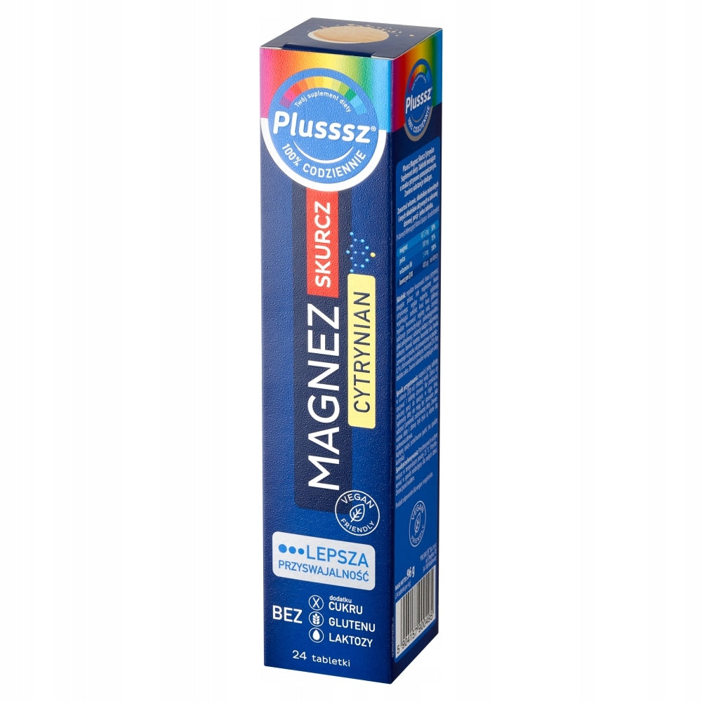 Plusssz Magnesium Shrink Citrate 24 tablets Brand Polski Lek