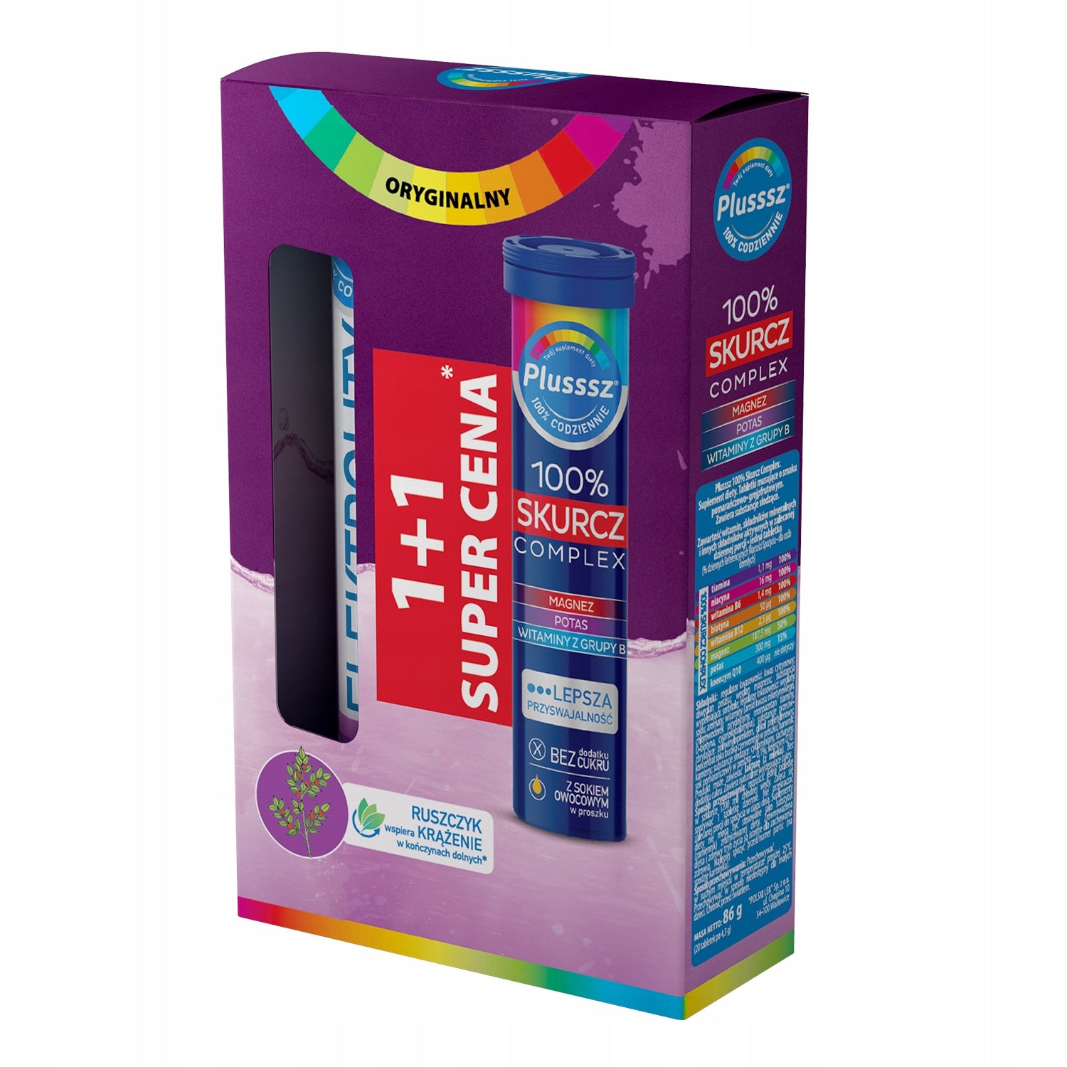 Plusssz Set of Electrolytes SENIOR + Magnesium Shrink Complex WITHOUT SUGAR