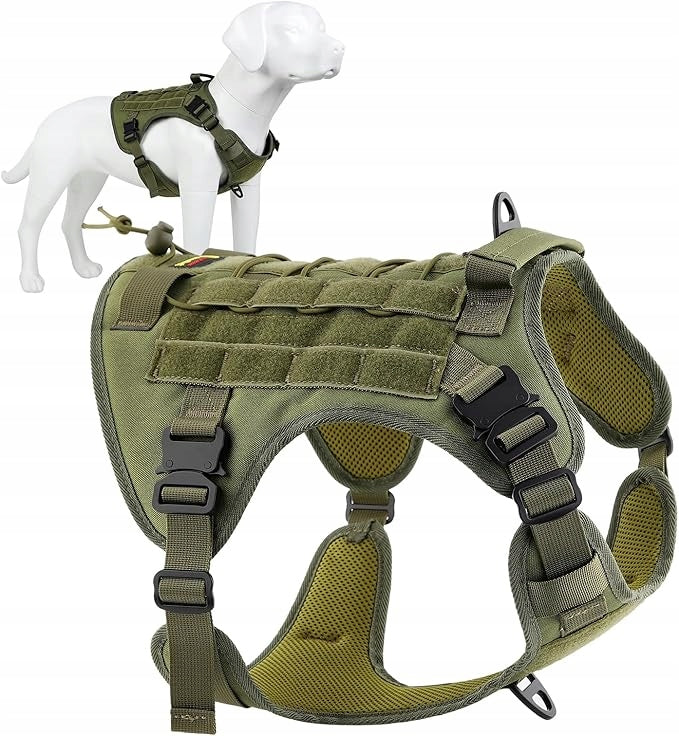 Plutus Tactical Harness for Dogs Size XL Harness for Big Dog Green