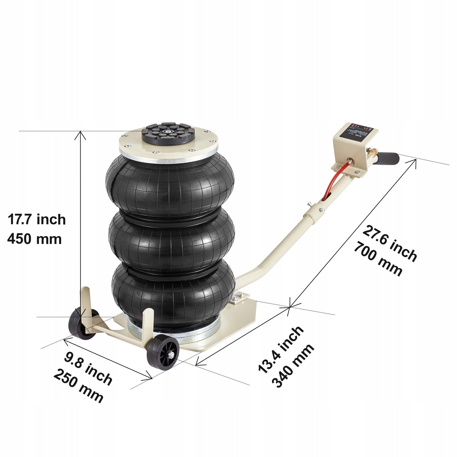 Pneumatic Lift 140-450MM 3T White For SUV-A Truck Car Itp Maximum lifting height 450 mm