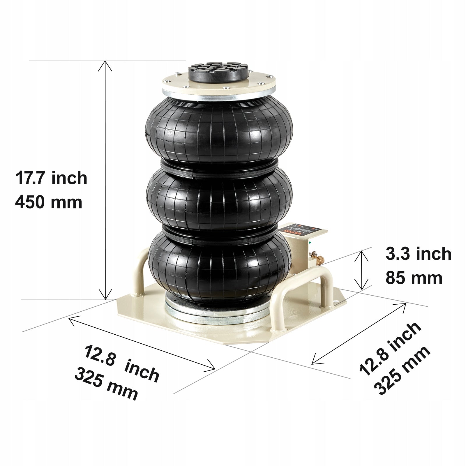 Pneumatic Lift Lifting Capacity 3T Lifting Height 14-45CM White Maximum lifting height 450 mm