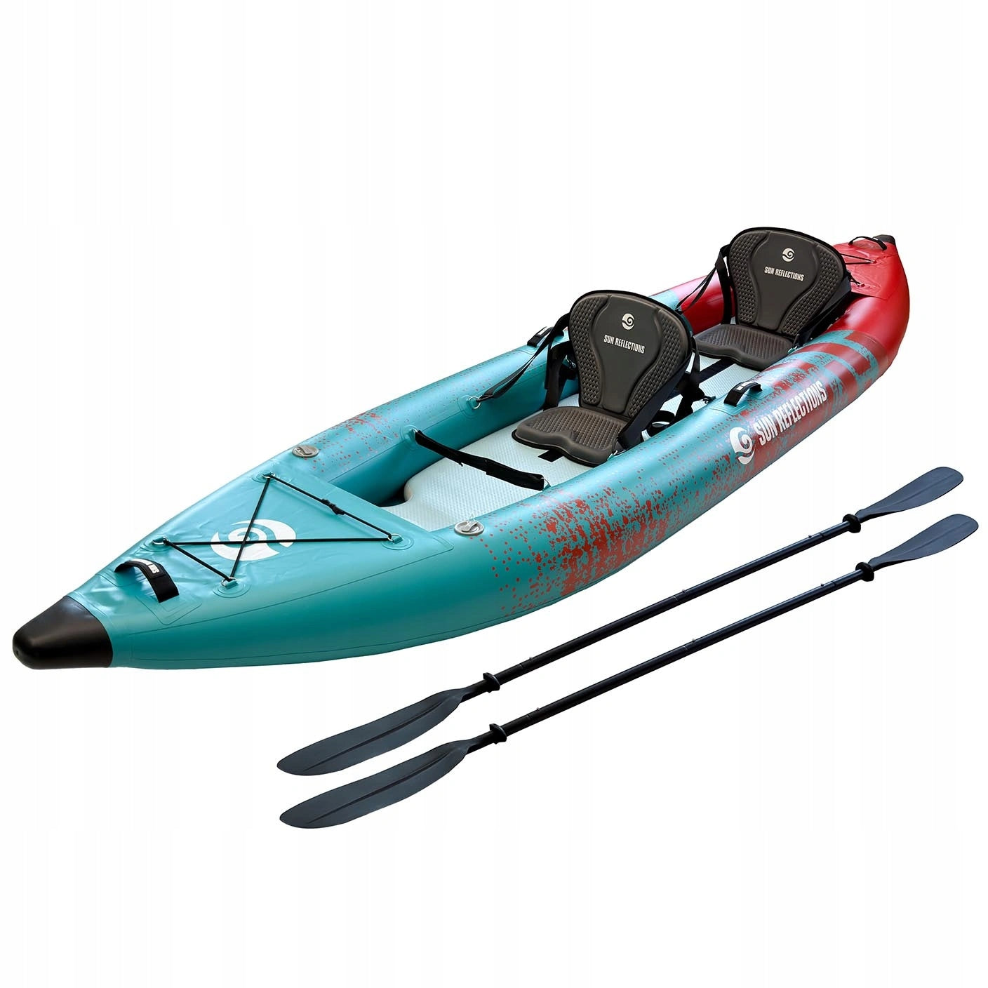 Pneumatic Pumped Kayak SUN REFLECTIONS 2-Person Tube 385 cm + PADDLES Packaging status original
